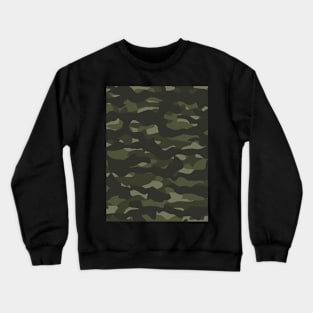 Cool Dark Green Camouflage Pattern Crewneck Sweatshirt
